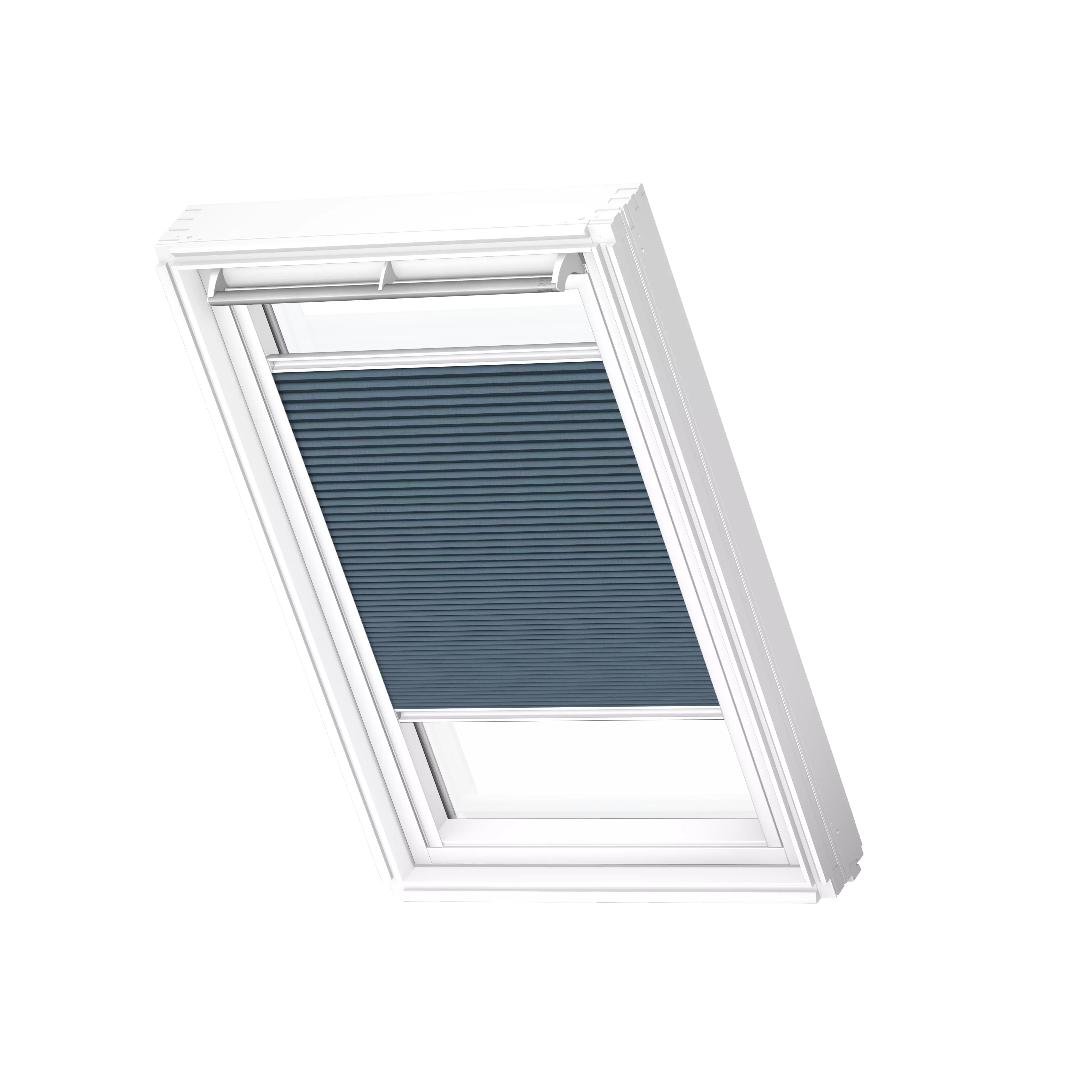 VELUX Wabenplissee Schiefergrau, weisse Schiene, Premium FHC S04 1164SWL