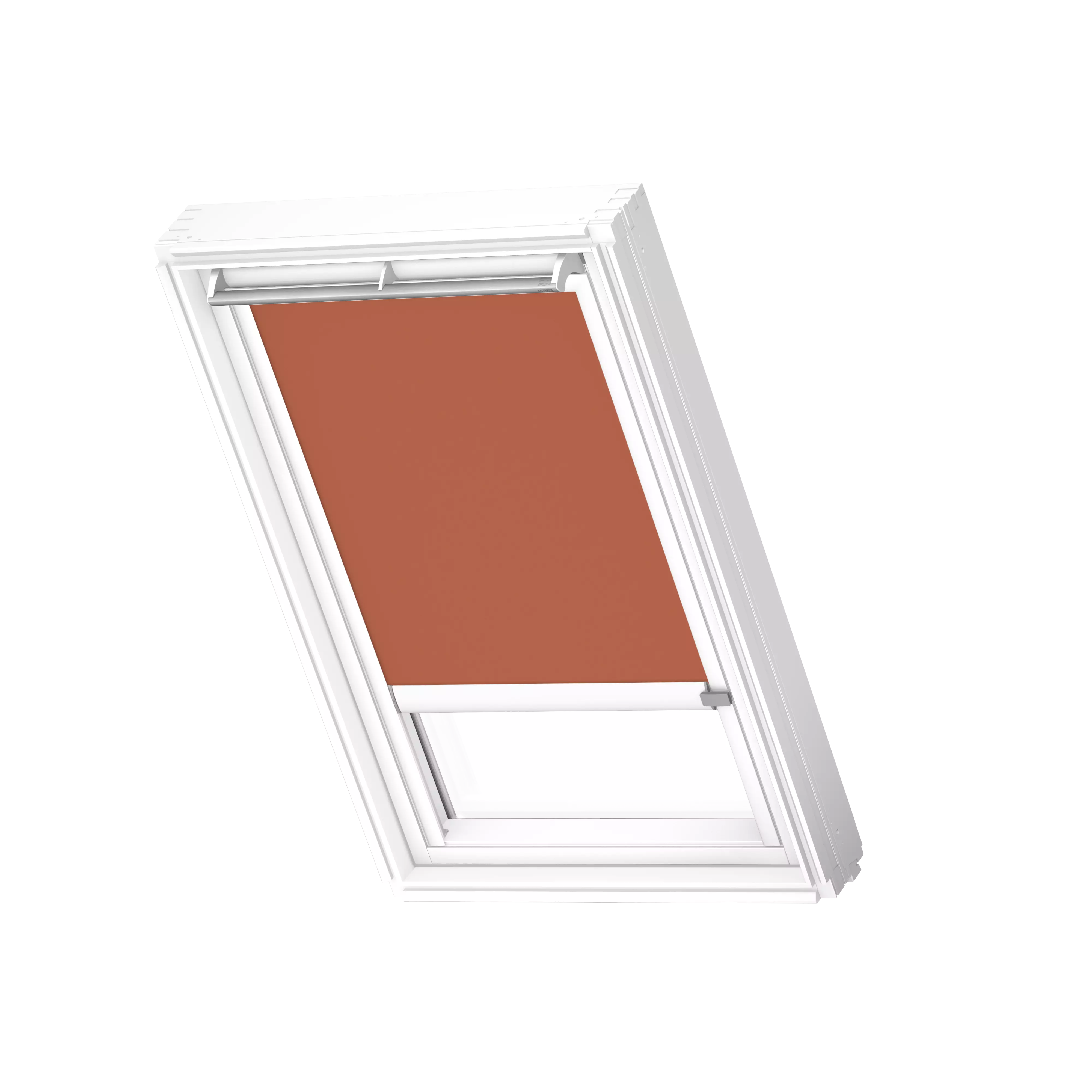 VELUX Verdunkelungs-Rollo elektro Orange, weisse Schiene, Premium DML SK06 4564KWL