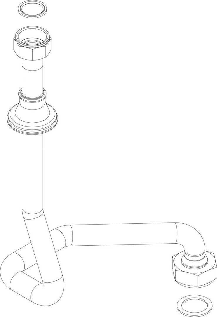 BOSCH Ersatzteil TTNR: 87186493520 Gasrohr vertikal