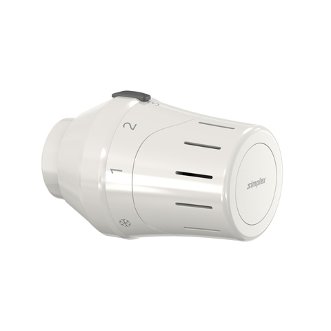 Flamco Exklusiv-Thermostatkopf TC-E1 weiss Klemmanschluss mit Nullstellung F35332