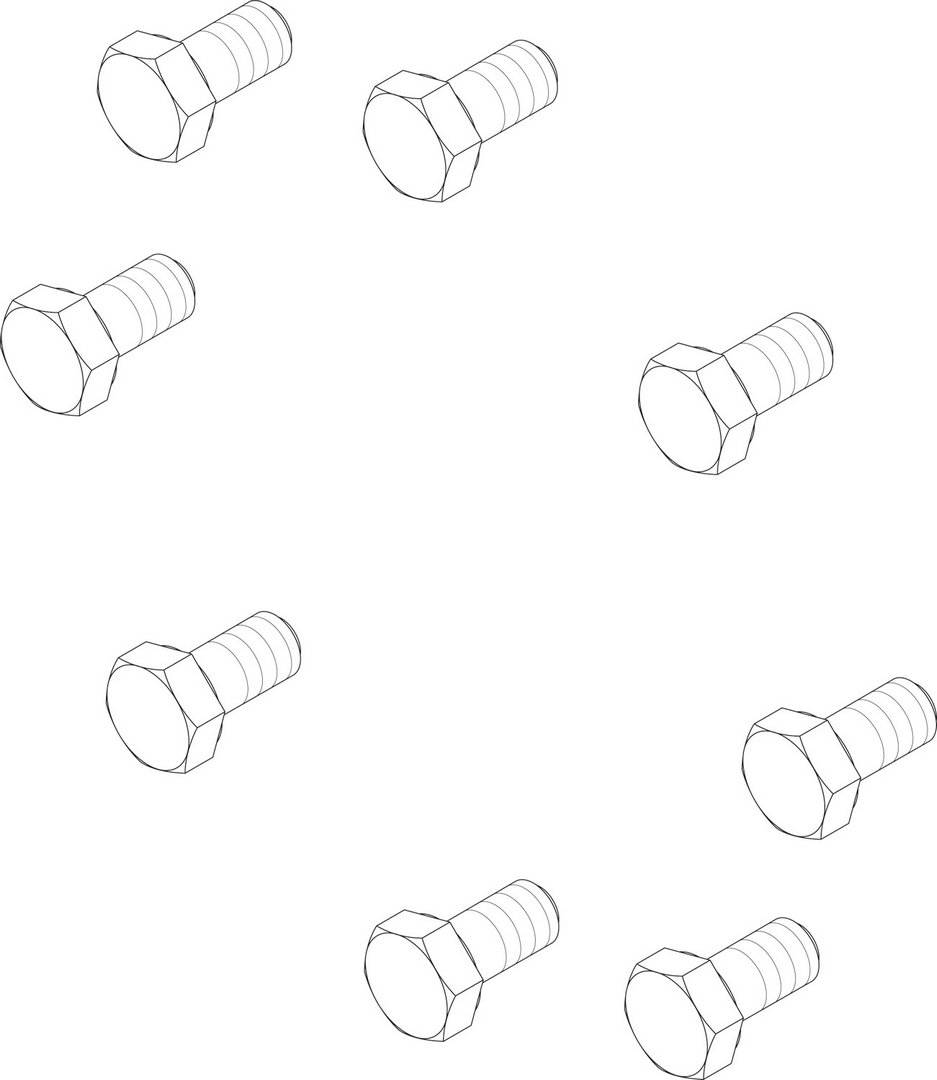 BOSCH Ersatzteil TTNR: 8735100059 Schraube M12x25 8.8 A3K everp (8x)