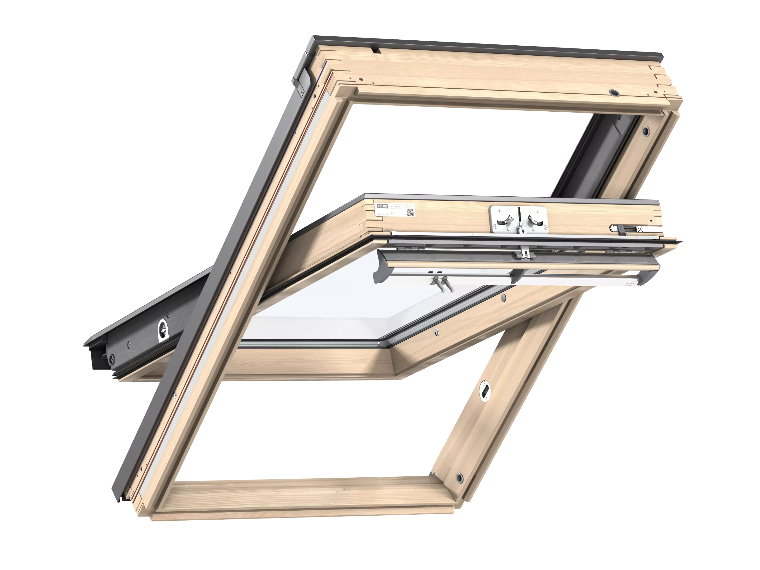 VELUX Schwingfenster klar lack Son.Verg. Alu 55x98 GGL CK04 3070Q