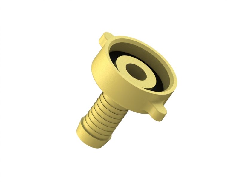 Schloesser JS MS-SCHLAUCHVERSCHRAUB.,SCHWER 2-TEILIG,FLACHDICHTEND,1/2"x1"