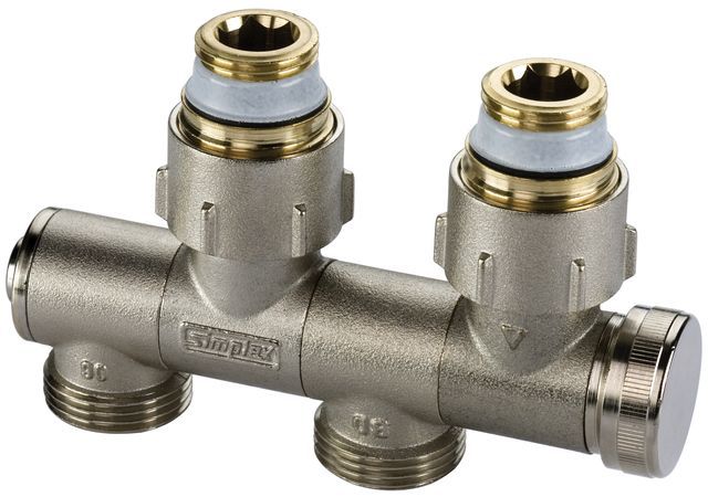 Flamco Hahnblock Variocon, schwenkbar FE1 G3/4i x G3/4a vern. m.Nippel, m.Entl. F12003 Flamco Hahnblock Variocon, schwenkbar FE1 G3/4i x G3/4a vern. m.Nippel, m.Entl. F12003