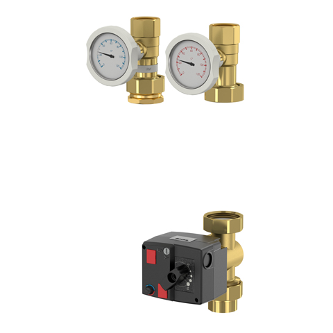 Flamco Circontrol G2 MK, m. Motor u. Mischer MK 1", rechts, Absperr- und Ruecklaufset M61827.7