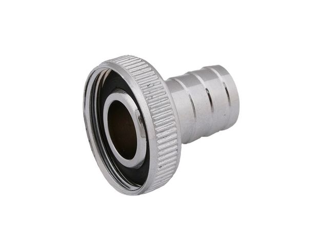 Schloesser JS MS-SCHLAUCHVERSCHRAUBUNG,2-TLG KON.DICHT.,1/2"x3/4",MS-BLECH,CHR