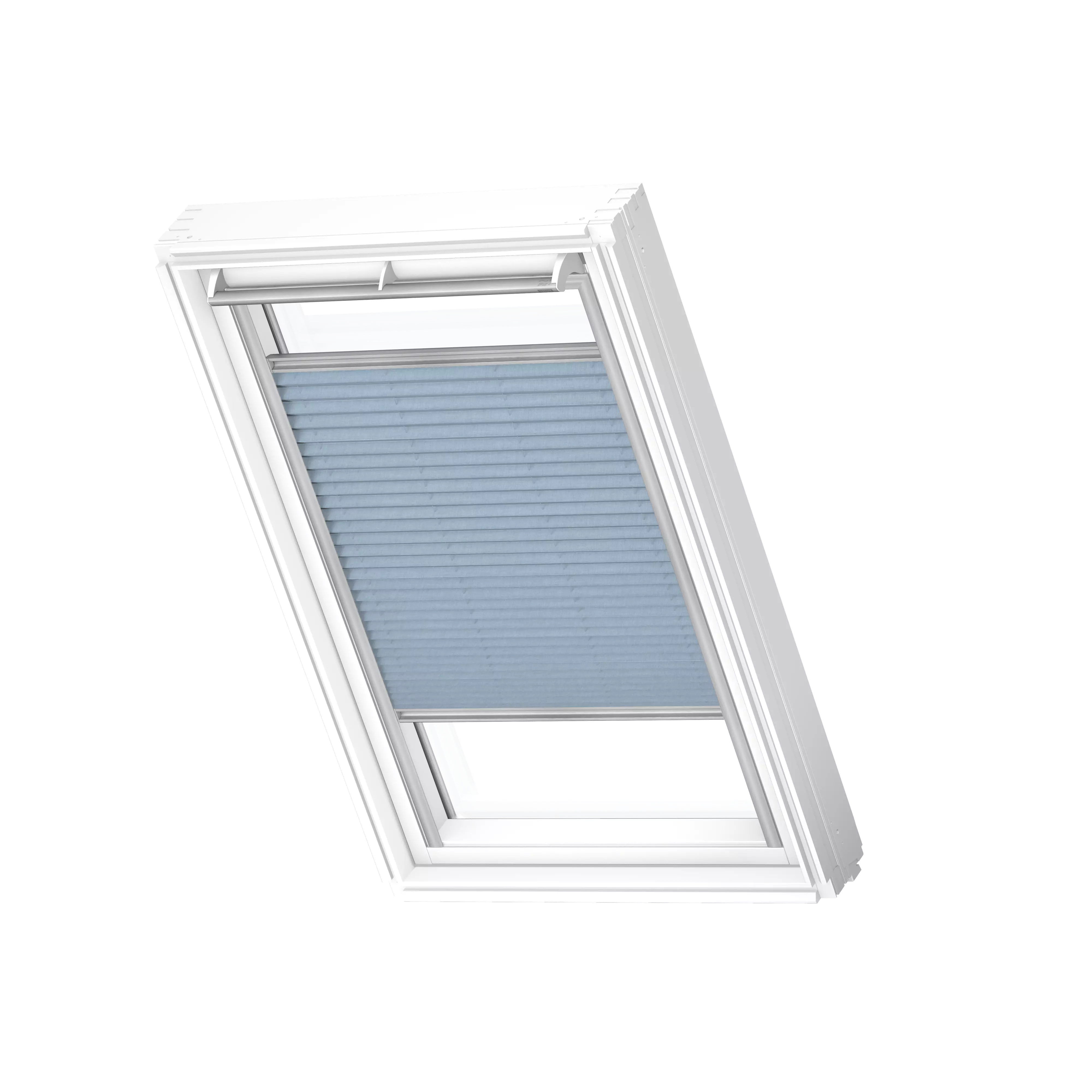 VELUX Plissee manuell Denim, alu Schiene, Premium FHL Y87 1286S