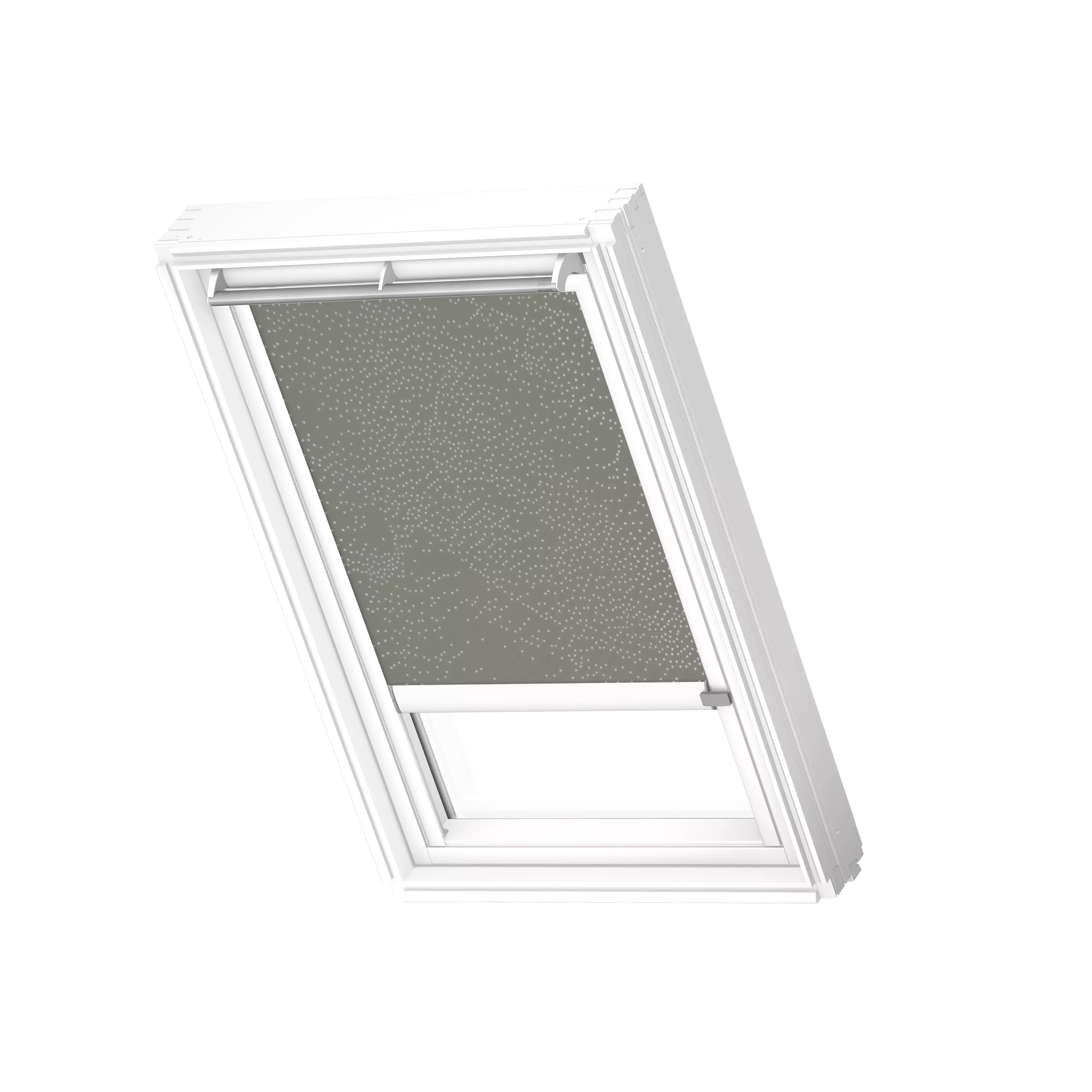 VELUX Verdunkelungs-Rollo elektro Olivebeige gepunktet, weisse Schiene, Premium DML MK08 4575KWL VELUX Verdunkelungs-Rollo elektro Olivebeige gepunktet, weisse Schiene, Premium DML MK08 4575KWL