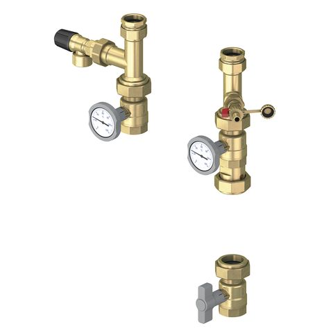 Flamco Anschlussgruppe Kaskade Kugelhahn, Si-Ventil, Kfe M66362.35