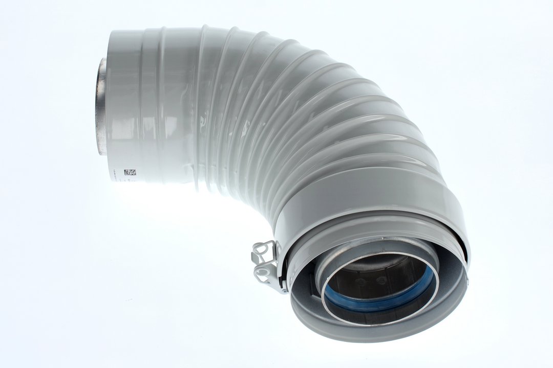 BOSCH Ersatzteil TTNR: 7736701244 Konz. Bogen 87 Grad, DN 80/125