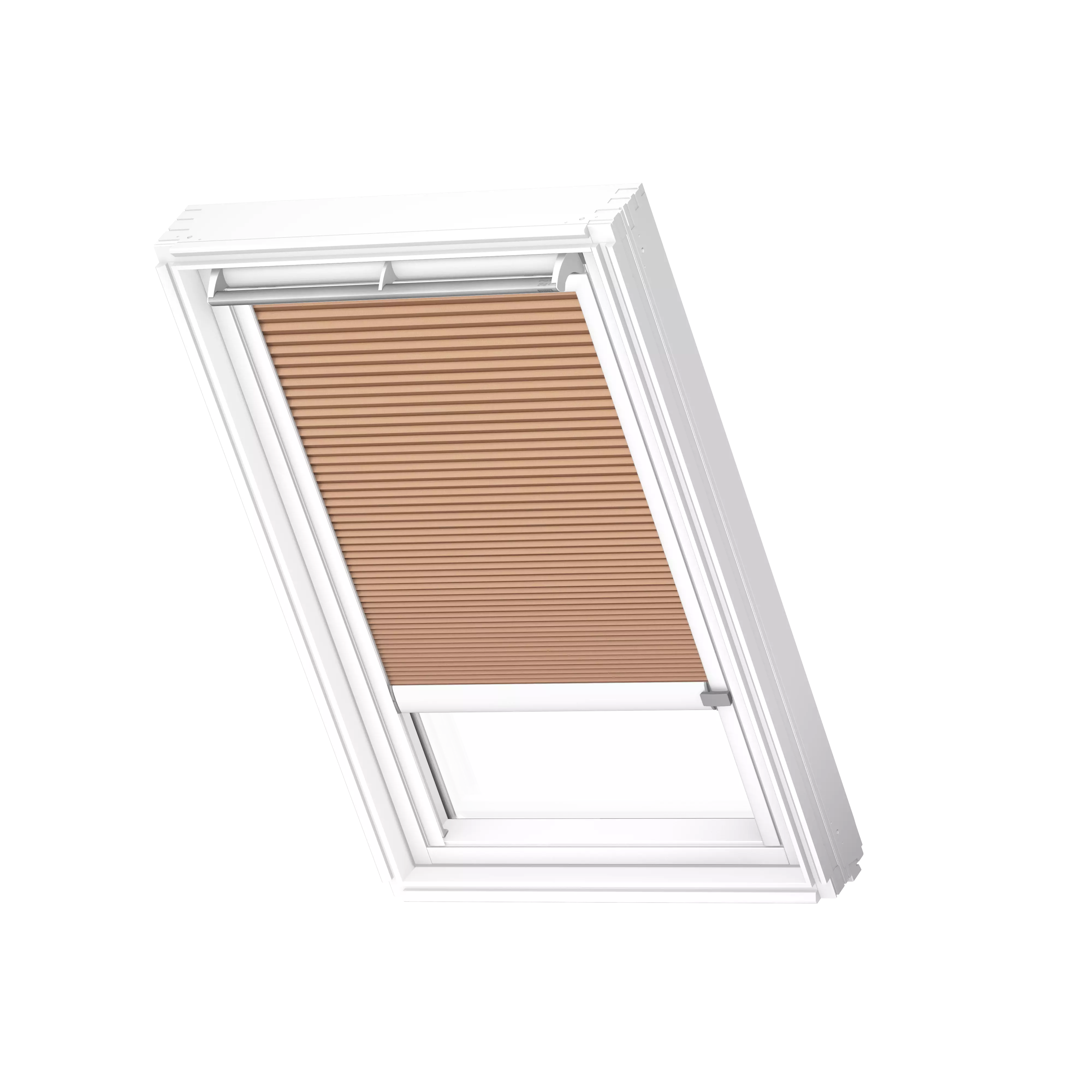 VELUX Wabenplissees elektro Apricot, weisse Schiene, Premium FMC CK06 1049KWL