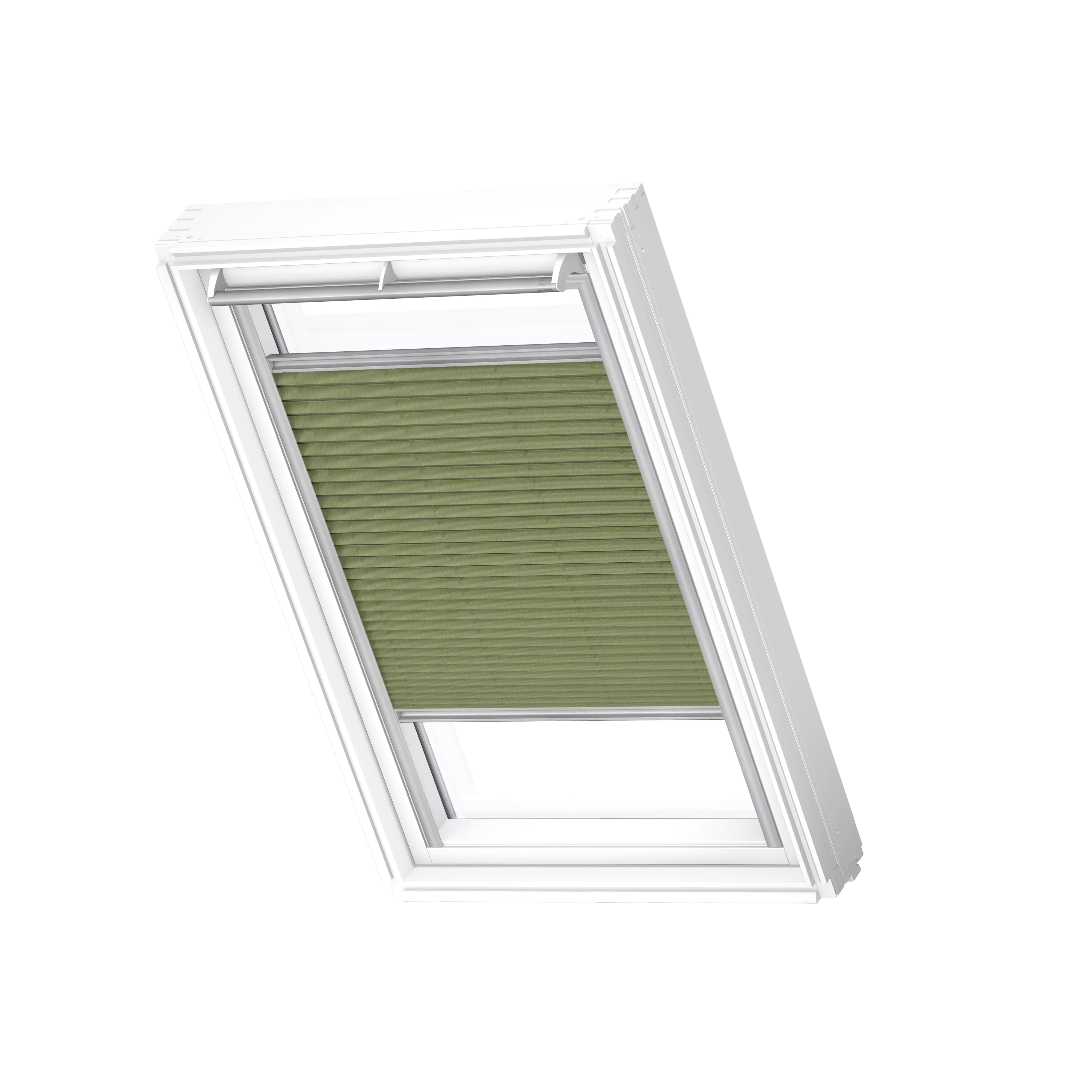 VELUX Plissee manuell Moosgruen, alu Schiene, Premium FHL Y43 1280S VELUX Plissee manuell Moosgruen, alu Schiene, Premium FHL Y43 1280S