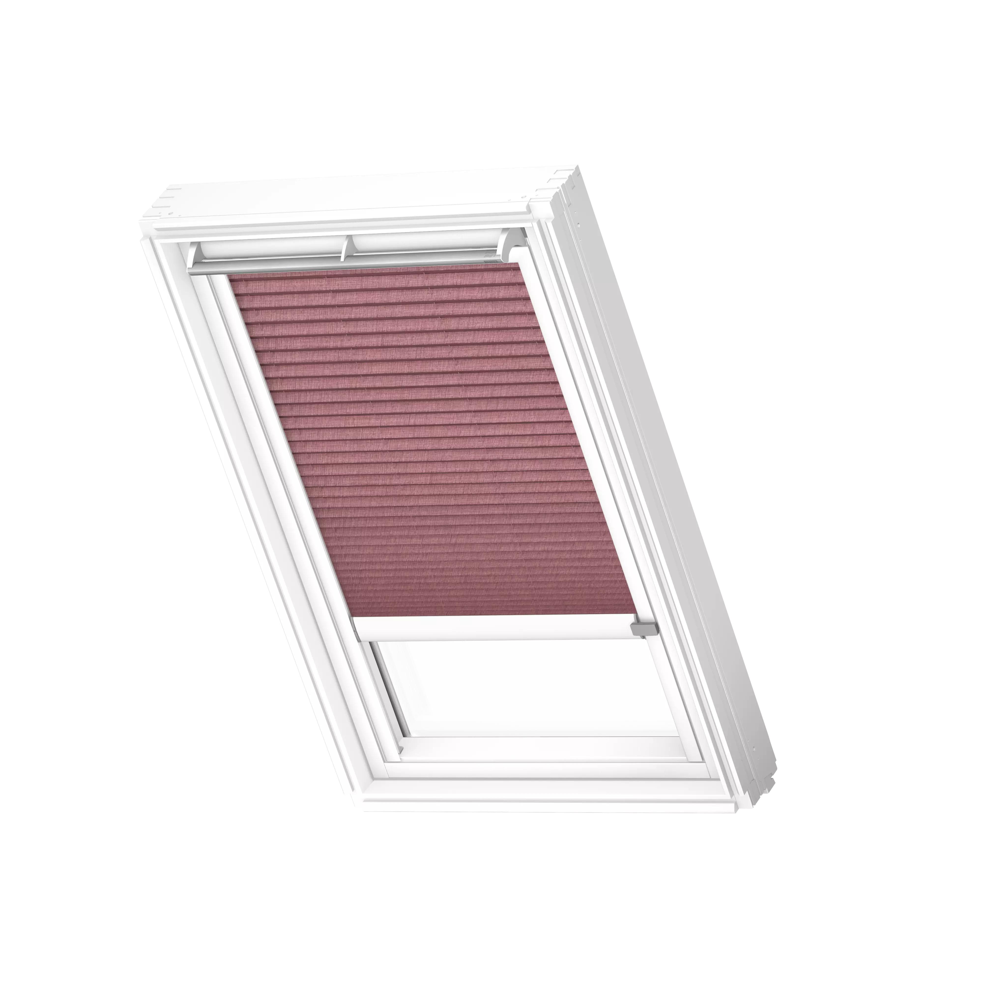 VELUX Plissee solar Weinrot, weisse Schiene, Premium FSL S31 1279KWL