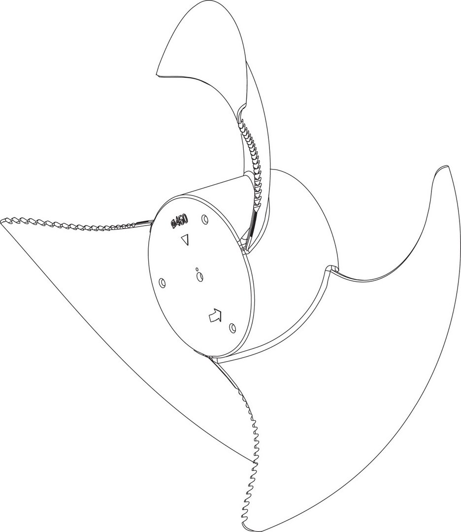 BOSCH Ersatzteil TTNR: 8738206816 Propeller 2kW BOSCH Ersatzteil TTNR: 8738206816 Propeller 2kW