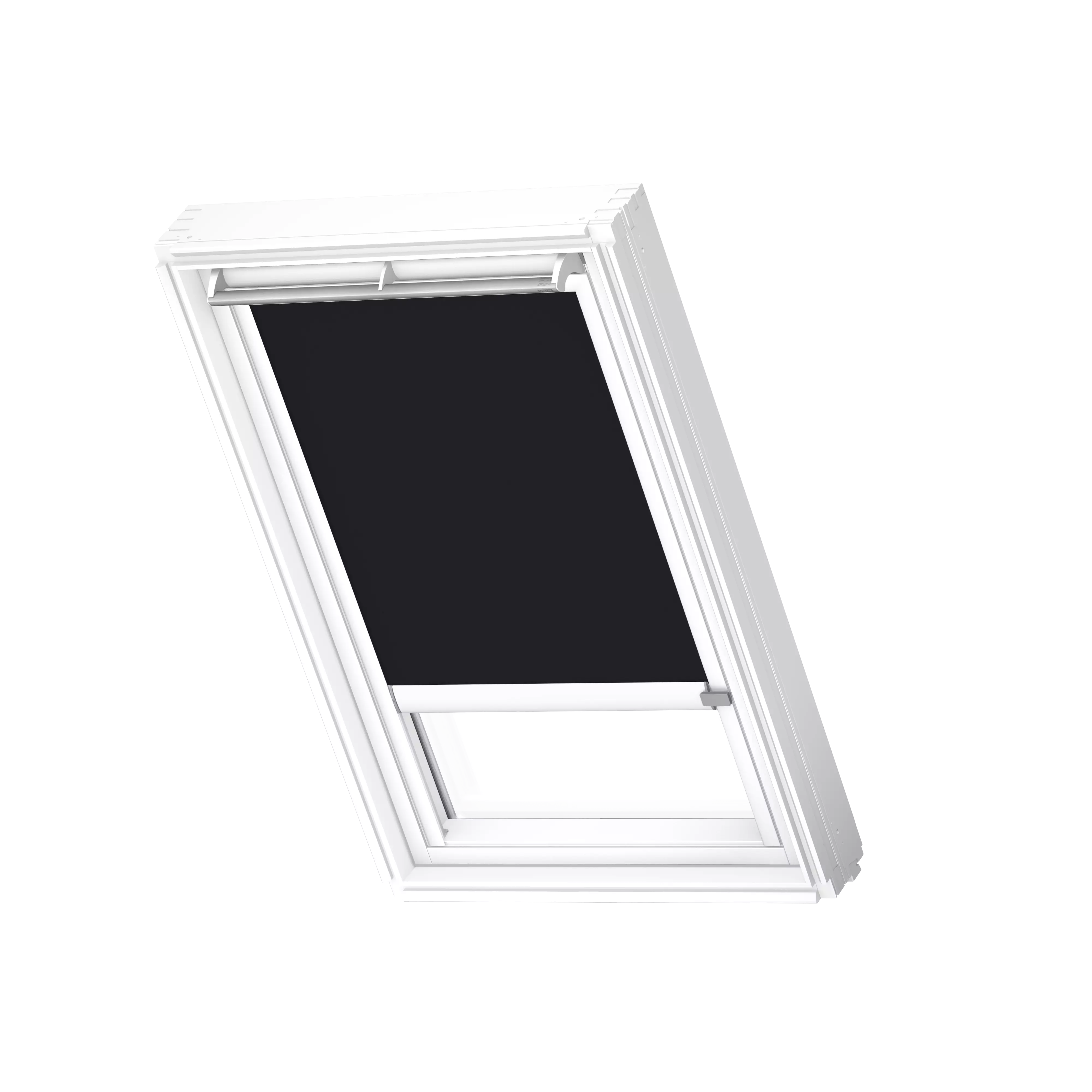 VELUX Verdunkelungs-Rollo solar Schwarz, weisse Schiene, Premium DSL SK08 3009KWL