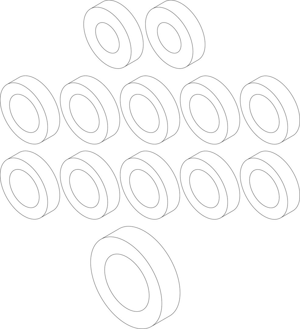 BOSCH Ersatzteil TTNR: 8735100598 Set Weichschaum Rosetten P everp BOSCH Ersatzteil TTNR: 8735100598 Set Weichschaum Rosetten P everp