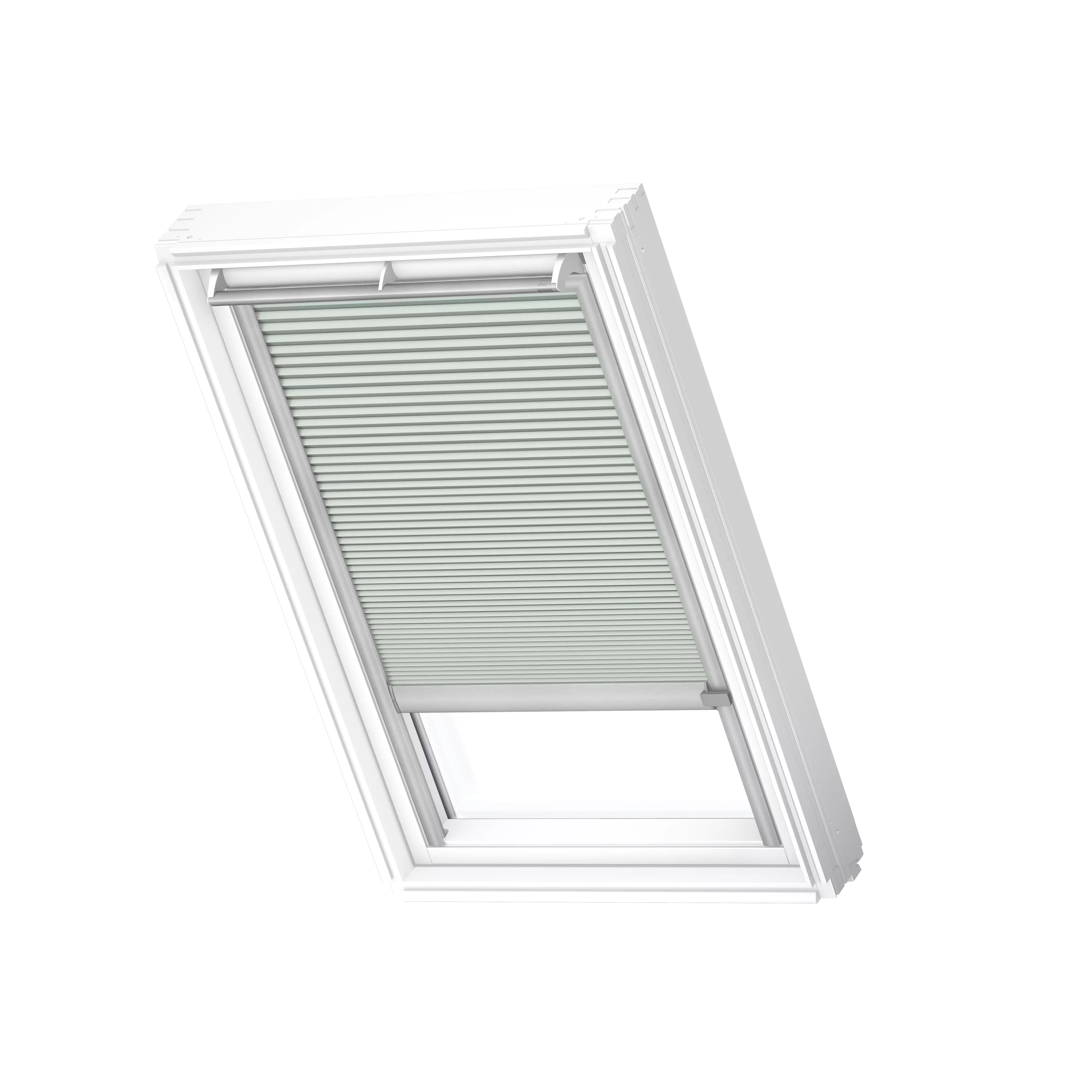 VELUX Wabenplissees elektro Blassgruen, alu Schiene, Premium FMC F06 1168K