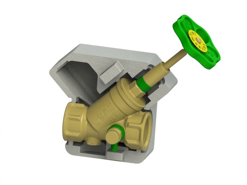 Schloesser JS KFR-VENTIL, MUFFENANSCHLUSS M.ENTL.,STEIG.SP.,M.DS,DN25,DVGW Schloesser JS KFR-VENTIL, MUFFENANSCHLUSS M.ENTL.,STEIG.SP.,M.DS,DN25,DVGW