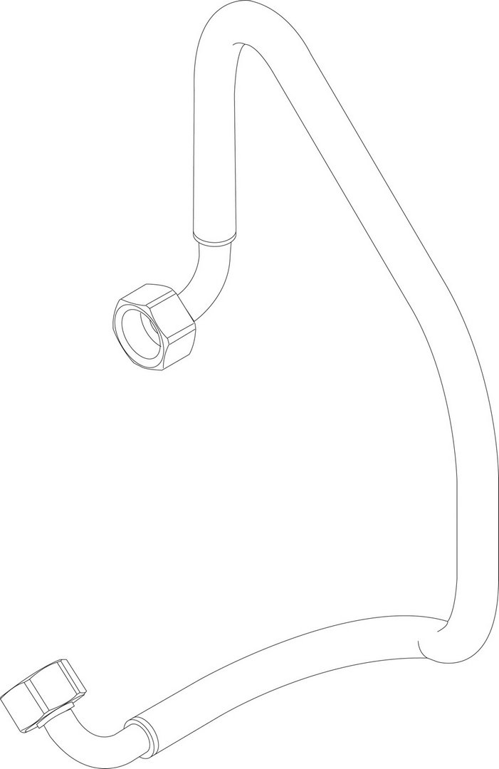 BOSCH Ersatzteil TTNR: 8733703251 Schlauch G1/2" 596mm