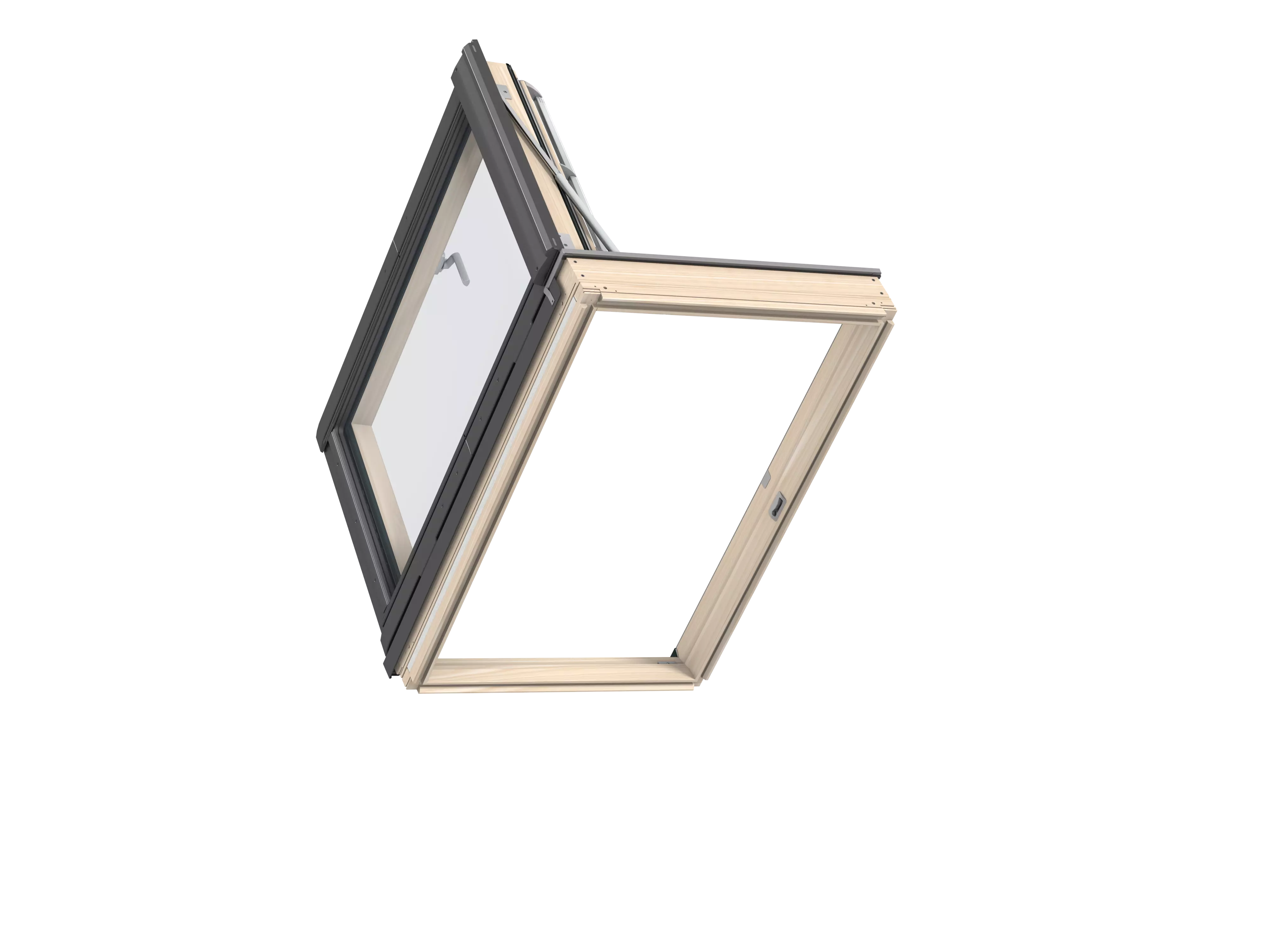 VELUX Wohn- und Austiegsfenster rechts klar lackiert THERMO Titanzink 66 x 118 GXLB FK06 3370 VELUX Wohn- und Austiegsfenster rechts klar lackiert THERMO Titanzink 66 x 118 GXLB FK06 3370