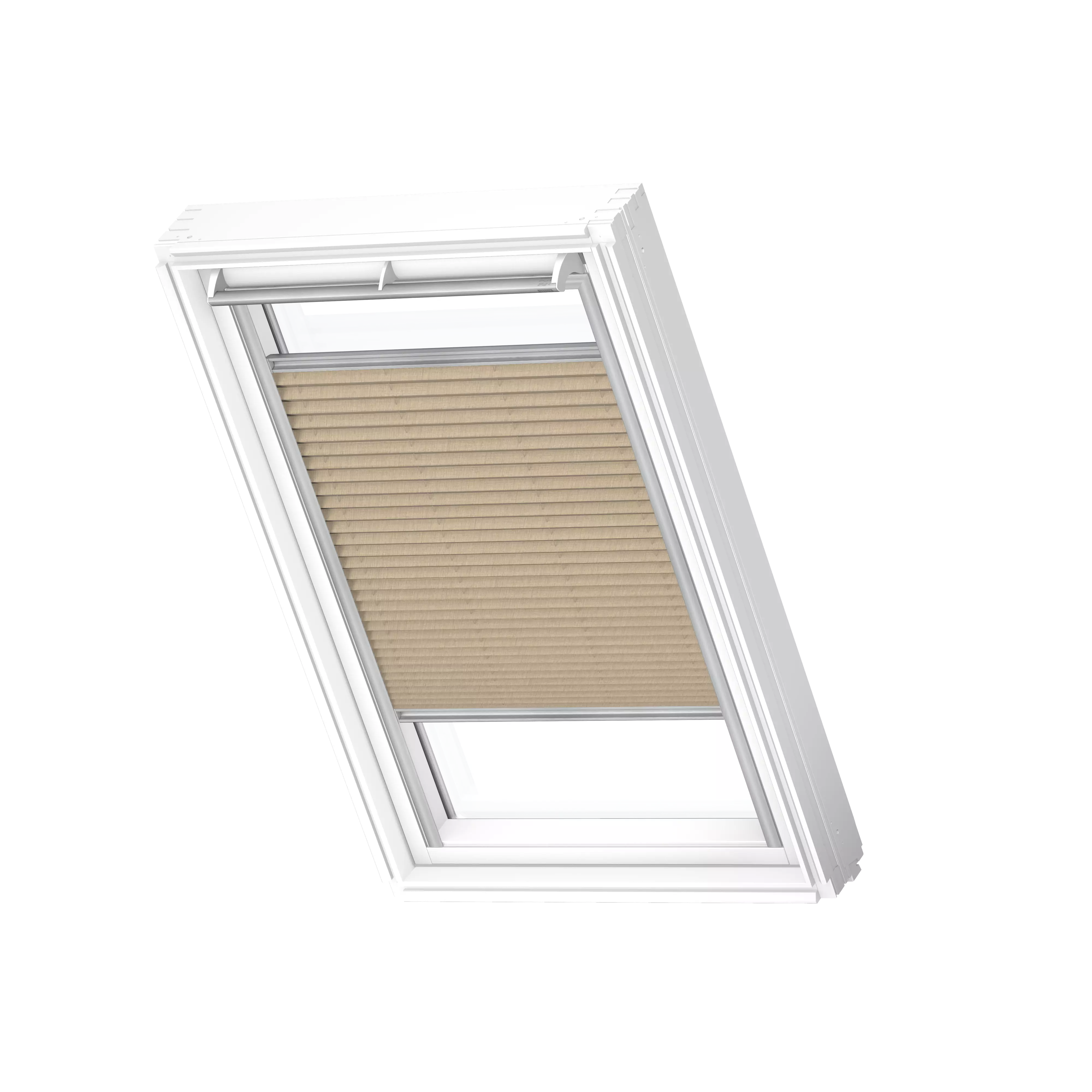 VELUX Plissee manuell Sandbeige, alu Schiene, Premium FHL FK08 1277S