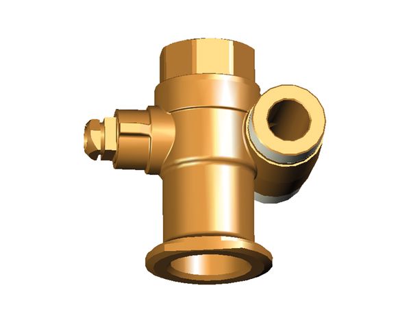 Flamco Vierwege-Kugelhahn 3/4" IG und 2 x 3/4" AG, fuer Solar mit RV ME-61887.52 Flamco Vierwege-Kugelhahn 3/4" IG und 2 x 3/4" AG, fuer Solar mit RV ME-61887.52