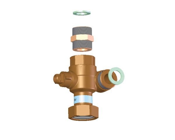 Flamco Dreiwegekugelhahn3/4" IG, 1" ueberwurfmutter ME-61887.85 Flamco Dreiwegekugelhahn3/4" IG, 1" ueberwurfmutter ME-61887.85