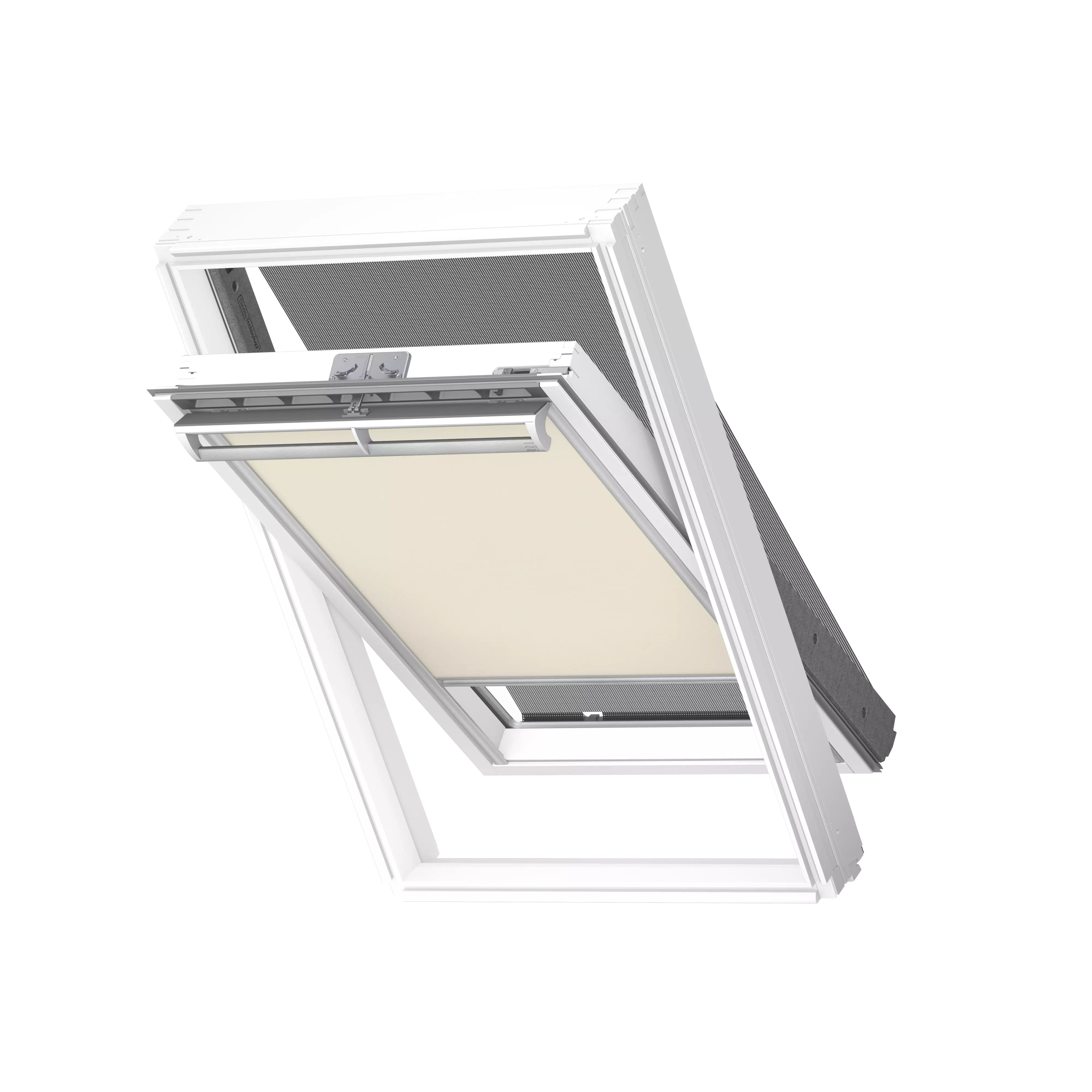 VELUX Vorteils-Set Markise u. Rollo Hellbeige, alu Schiene, Standard ROF UK08 1086S