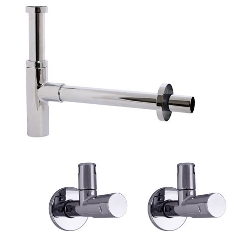 Schloesser JS SYPHON STYLE DE LUXE SET MIT 2 STUECK DESIGN-TEC-ECKVENTIL Schloesser JS SYPHON STYLE DE LUXE SET MIT 2 STUECK DESIGN-TEC-ECKVENTIL