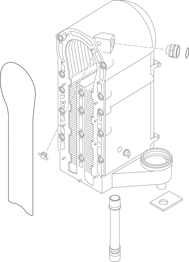 BOSCH Ersatzteil TTNR: 87154069380 Waermetauscher BOSCH Ersatzteil TTNR: 87154069380 Waermetauscher