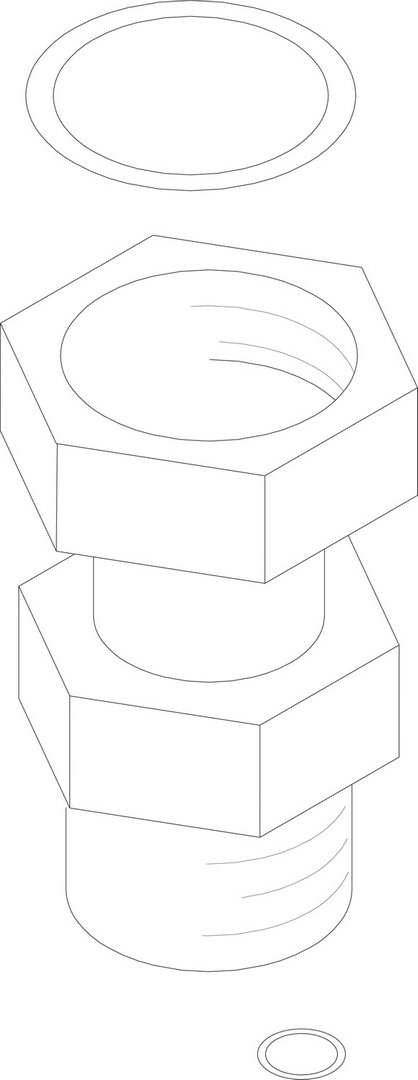 BOSCH Ersatzteil TTNR: 7100436 Distanzstueck 3/4" mit Dichtung