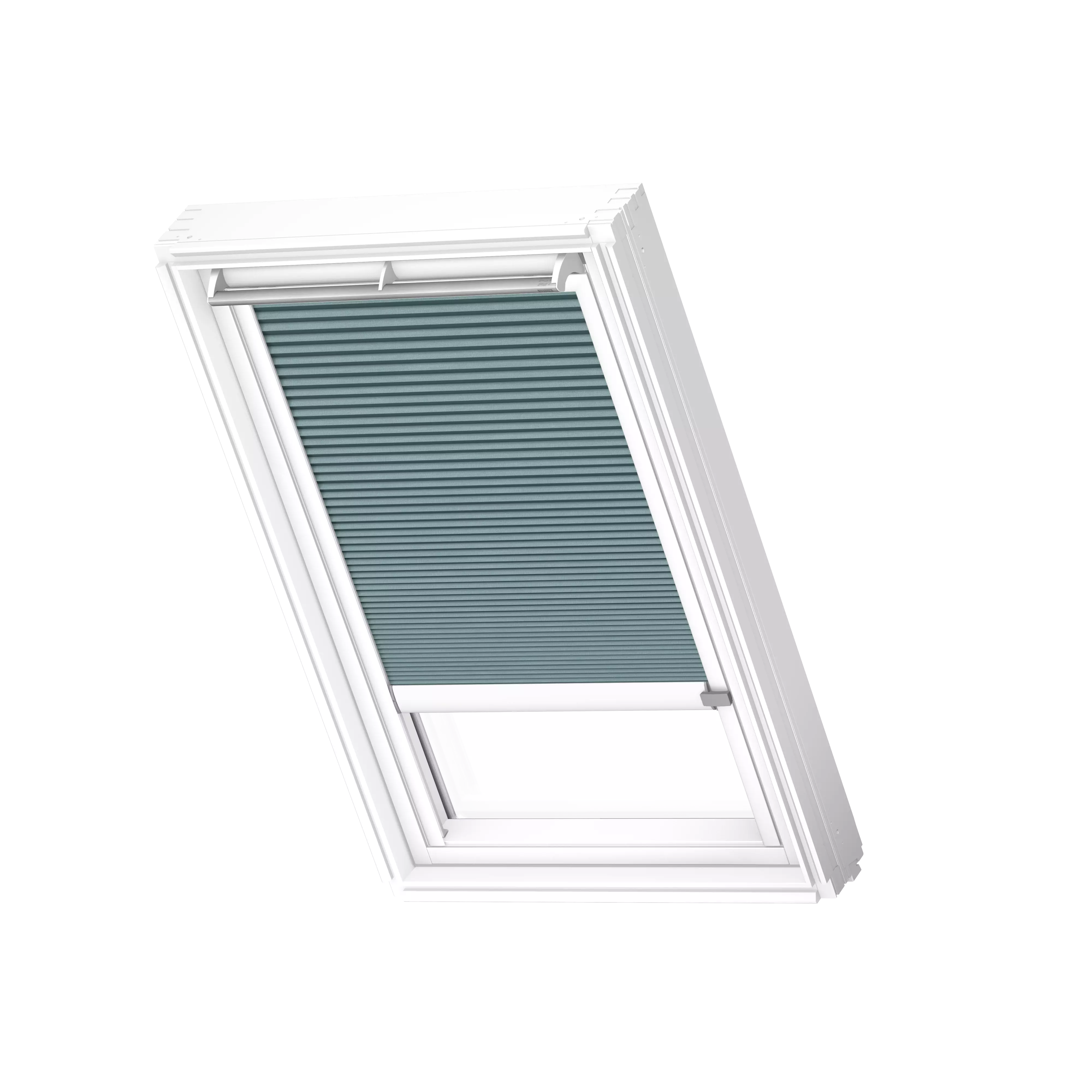 VELUX Wabenplissees solar Petrol, weisse Schiene, Premium FSC UK04 1173KWL VELUX Wabenplissees solar Petrol, weisse Schiene, Premium FSC UK04 1173KWL