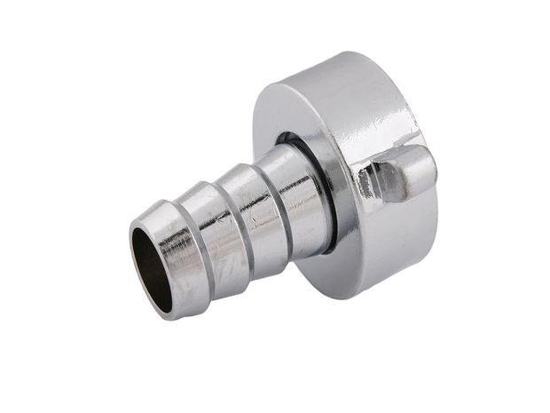 Schloesser JS MS-SCHLAUCHVERSCHRAUBUNG,2-TLG FLACHDICHTEND,1/2"x3/4",CHROM
