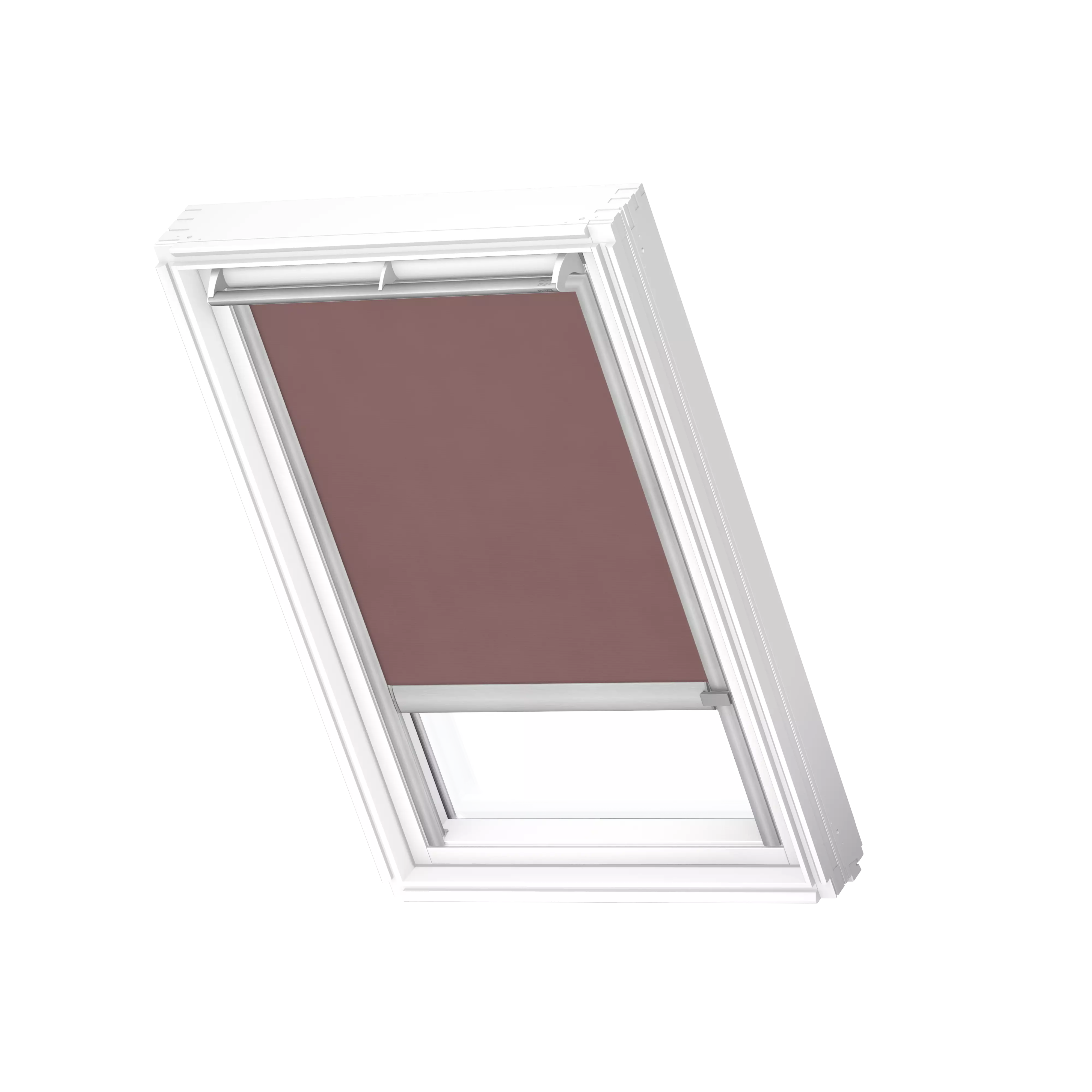 VELUX Sichtschutz-Rollo elektro Rosenholz, alu Schiene, Premium RML S08 4168K