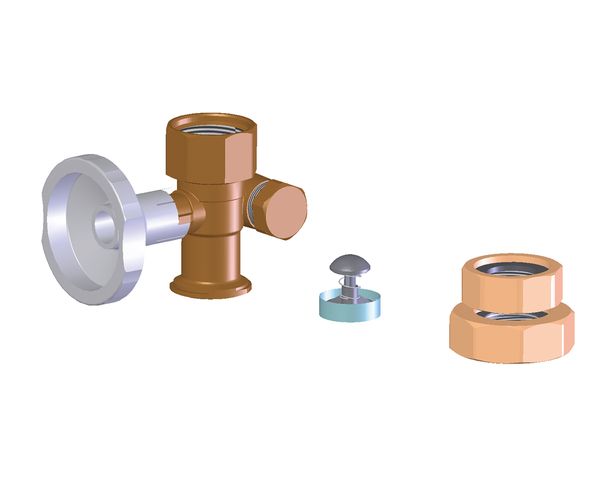 Flamco Dreiwegekugelhahn 1" IG, Abgang rechts 3/4", fuer RL UK/MK ME-61887.44 Flamco Dreiwegekugelhahn 1" IG, Abgang rechts 3/4", fuer RL UK/MK ME-61887.44