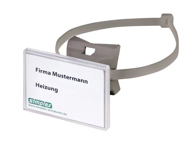 Flamco Schilderhalter QUICK 70x50,8 mm f. Rohre bis D200mm, Kunststoff grau F55022 Flamco Schilderhalter QUICK 70x50,8 mm f. Rohre bis D200mm, Kunststoff grau F55022