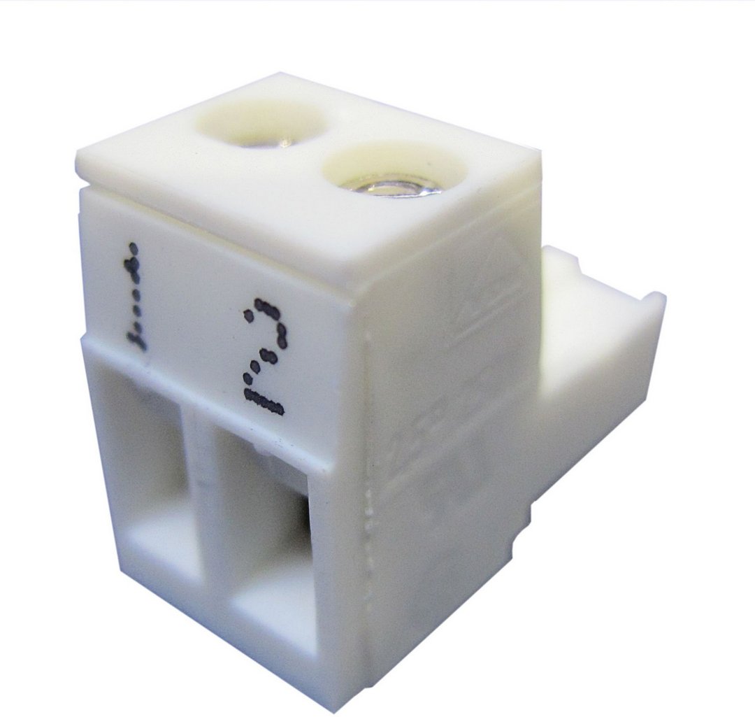 BOSCH Ersatzteil TTNR: 7747023129 Anschlussklemme 2-pol. weiss