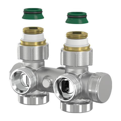 Flamco Einrohr-Hahnblock UNIVERSAL m. Entl. E/D, G3/4i x G3/4a, m. Nippel u. Konus F10448 Flamco Einrohr-Hahnblock UNIVERSAL m. Entl. E/D, G3/4i x G3/4a, m. Nippel u. Konus F10448