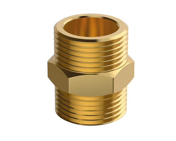 Flamco Doppelnippel 1/2" Messing, Flamcoachdichtend M43.66123MS Flamco Doppelnippel 1/2" Messing, Flamcoachdichtend M43.66123MS