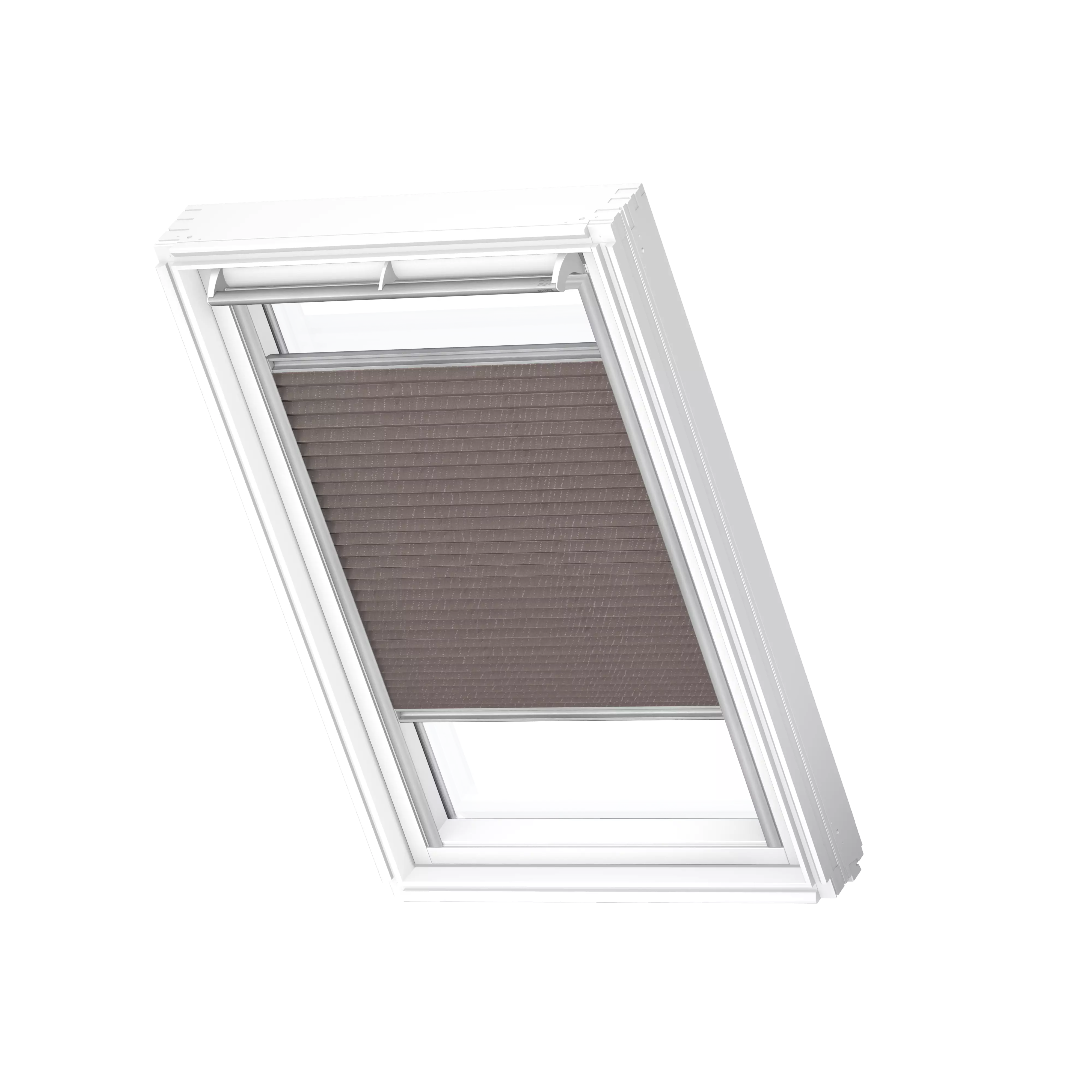 VELUX Plissee manuell Mokka gep., alu Schiene, Premium FHL U10 1276S