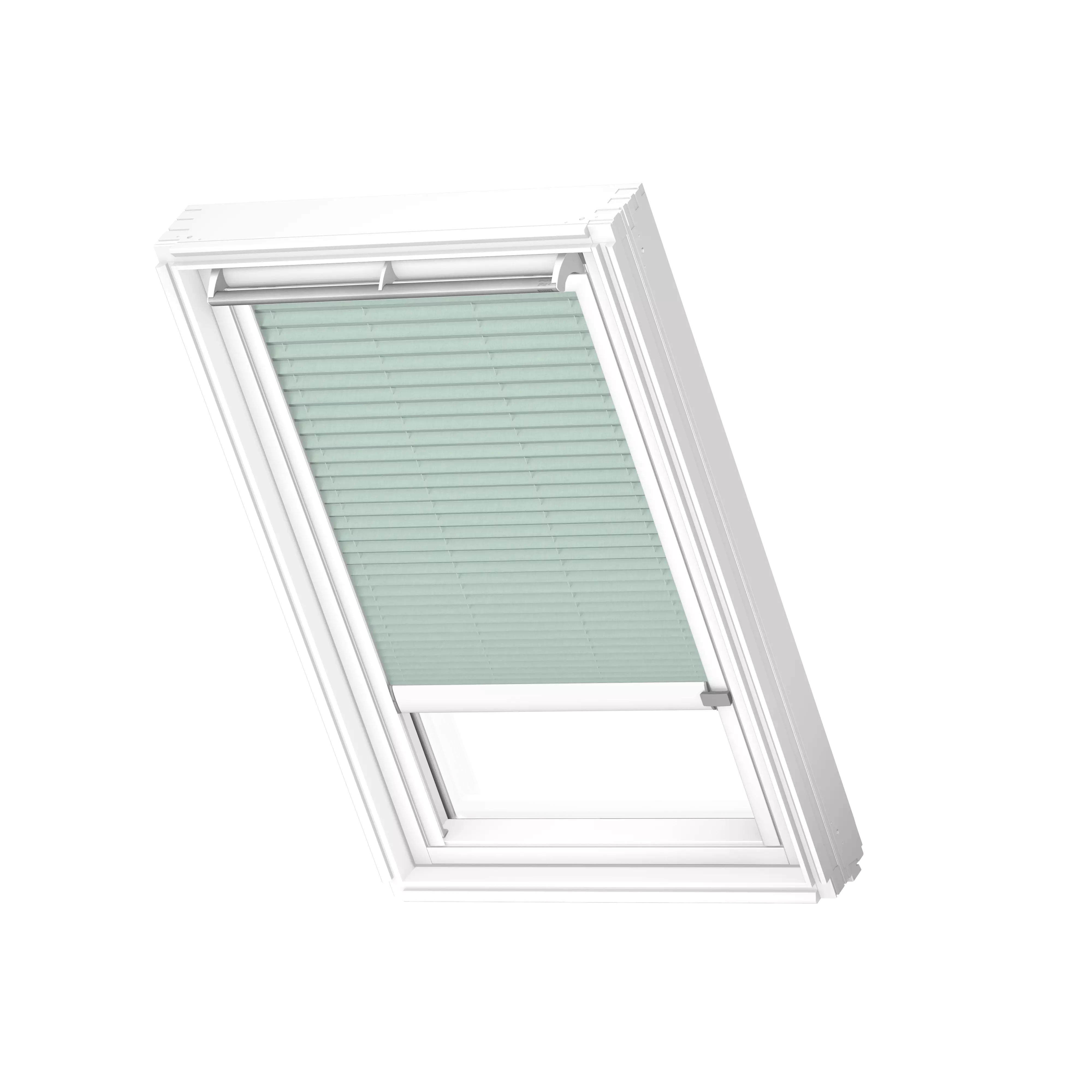 VELUX Plissee solar Mint, weisse Schiene, Premium FSL SK06 1281KWL