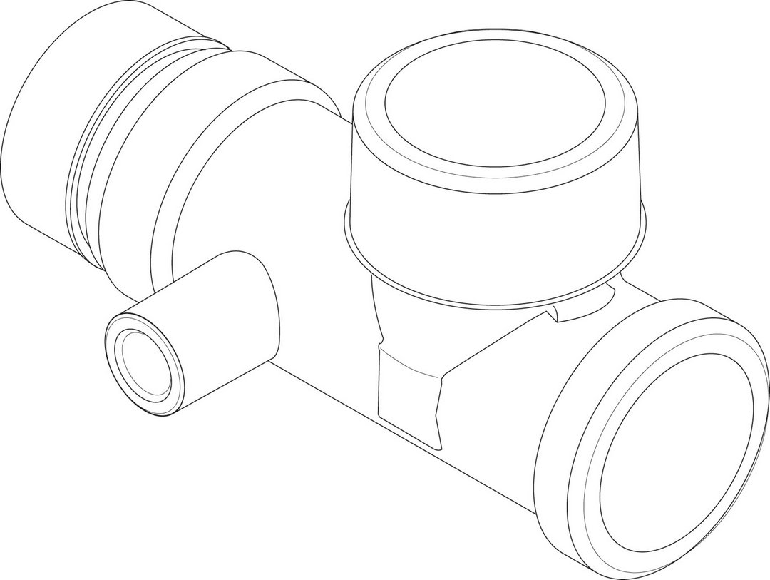BOSCH Ersatzteil TTNR: 8718595434 T-Stueck G11/2 mit Muffe G1/4 RL everp