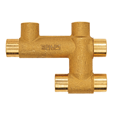 Flamco Meipass Doppelkreuzstueck RA 5 HZ HK 15mm-AA 50mm/RL 18mm-AA 35mm F34163