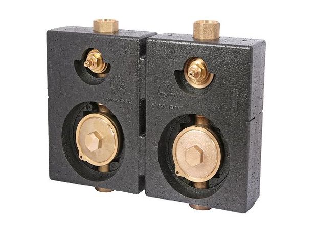 Schloesser JS MONTAGEBLOCK DUO, TYP 2"-KOAX MIT BEF.-MATERIAL,IG 3/4",ROTGUSS Schloesser JS MONTAGEBLOCK DUO, TYP 2"-KOAX MIT BEF.-MATERIAL,IG 3/4",ROTGUSS