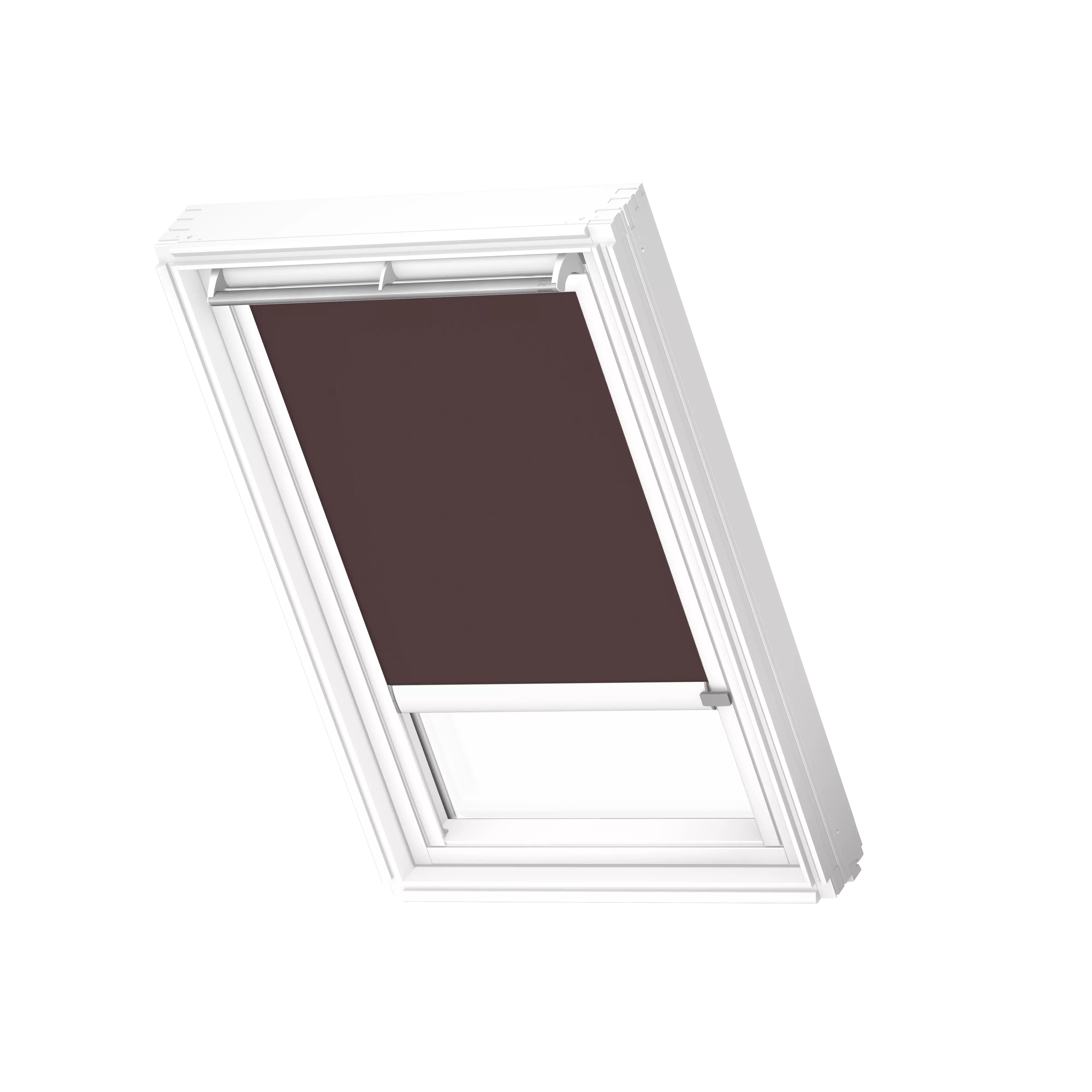 VELUX Verdunkelungs-Rollo elektro Rehbraun, weisse Schiene, Premium DML P08 4559KWL