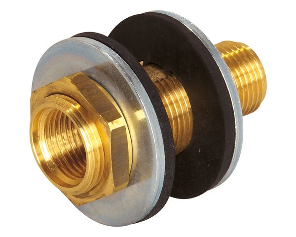 Flamco AG-Wandscheibe, L= 65mm,G3/4AGxG1/2IG Wandstaerke 5-30mm, Verdrehschutz, SW24 M1391950