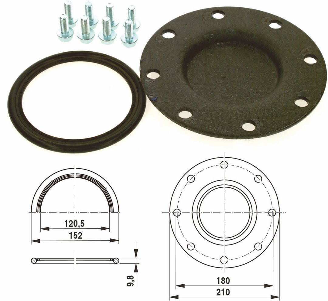 BOSCH Ersatzteil TTNR: 7735500184 Handlochdeckel D210 (5mm) thermogl everp