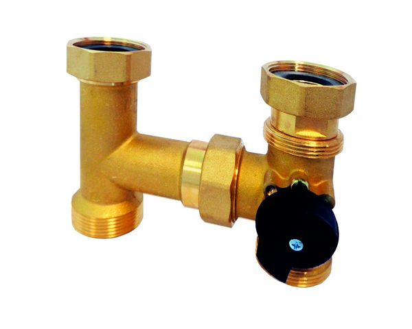 Flamco 3-Wege-Mischer, Messing, AA=125mm T-Mischer, T-Stueck, H=115mm ME-66615.1 Flamco 3-Wege-Mischer, Messing, AA=125mm T-Mischer, T-Stueck, H=115mm ME-66615.1