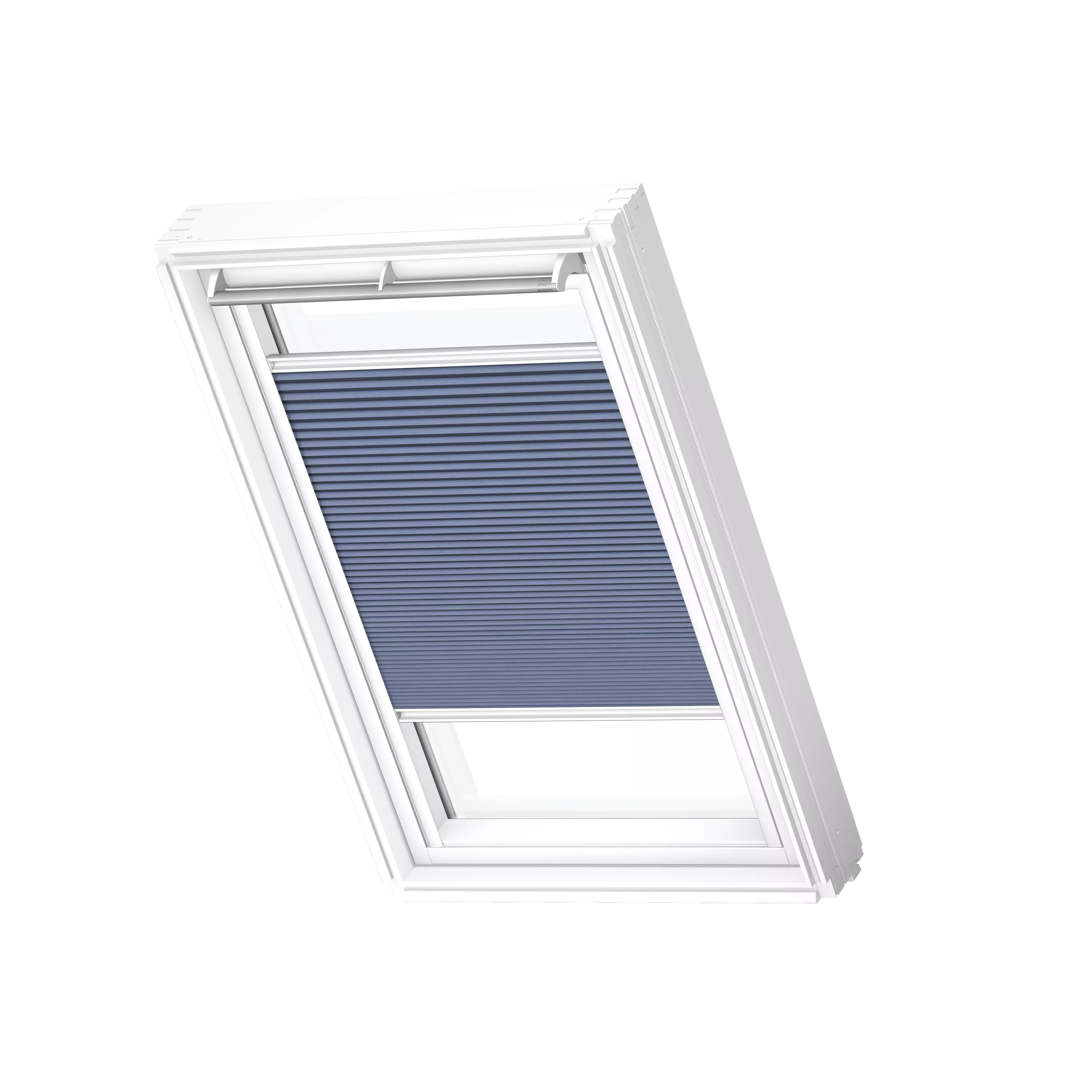VELUX Wabenplissee Nachtblau, weisse Schiene, Standard FHC U04 1156SWL