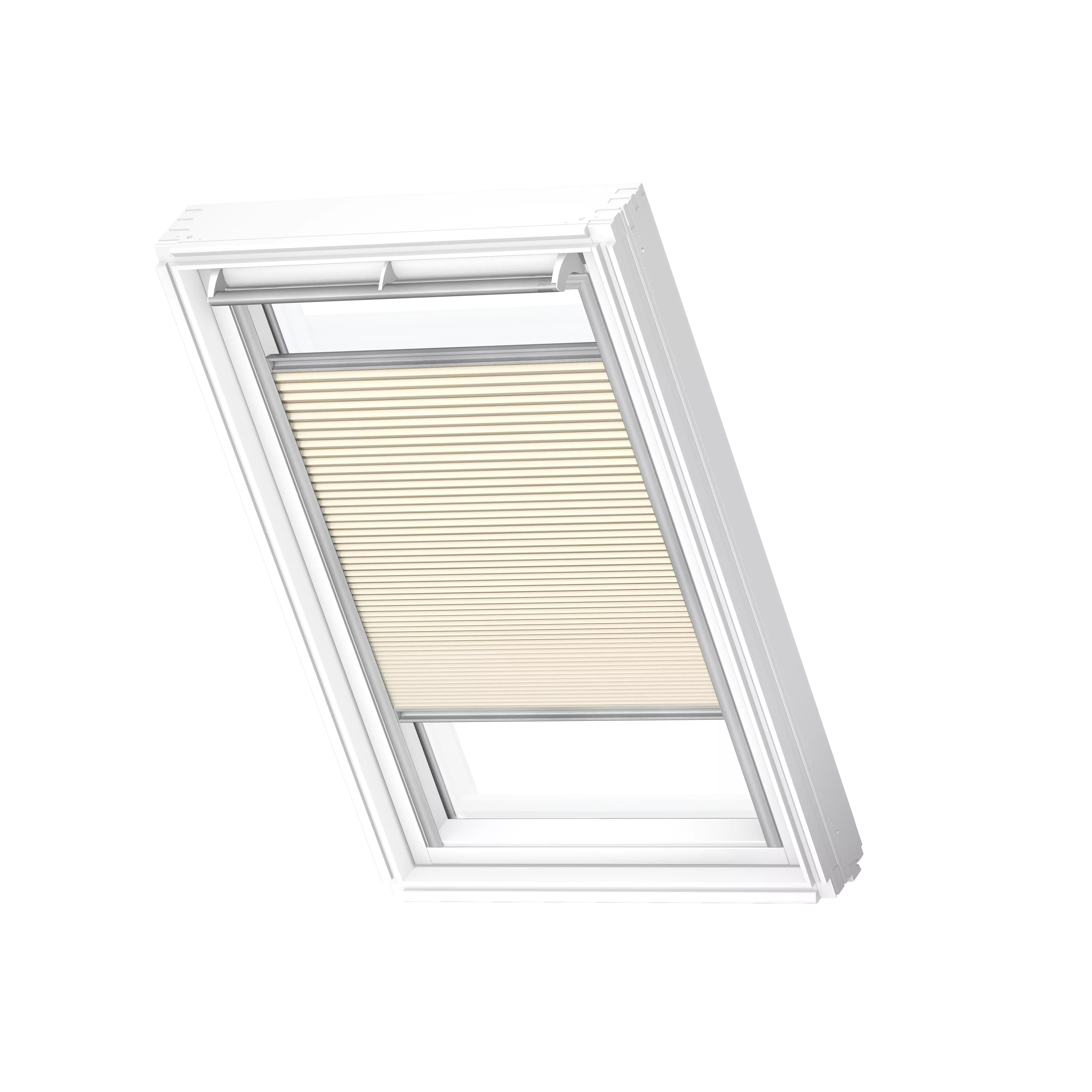 VELUX Wabenplissee Elfenbein, alu Schiene, Premium FHC Y43 1166S